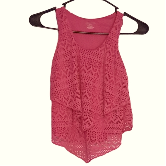 Miss attitude pink layered tank top size girls medium 10/12 - Picture 1 of 4